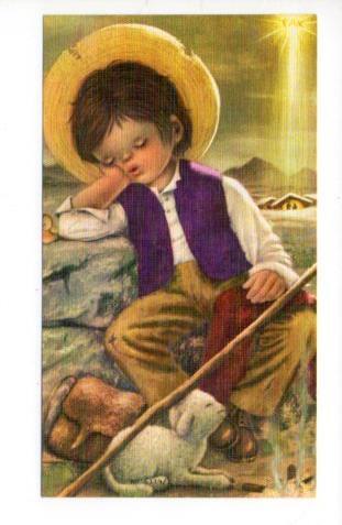 POSTAL V49470: Postal Navideña Pastorcillo con oveja