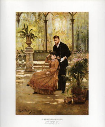 LAMINA V49314: Escena romantica per Ricardo Brugada Panizo
