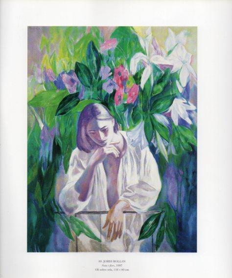 LAMINA V49343: Noia i flors per Jordi Rollan