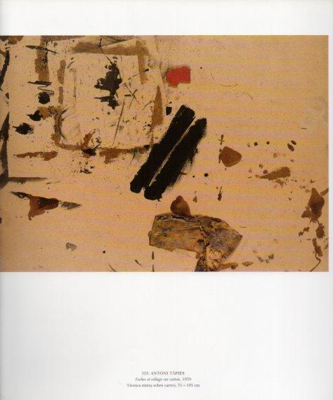 LAMINA V49349: Taches et collage sur carton per Antoni Tapies
