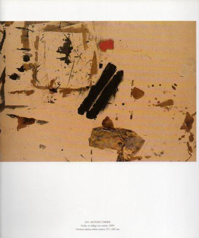 LAMINA V49349: Taches et collage sur carton per Antoni Tapies