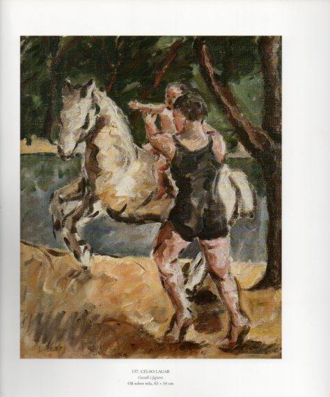 LAMINA V49357: Cavall i figures per Celso Lagar