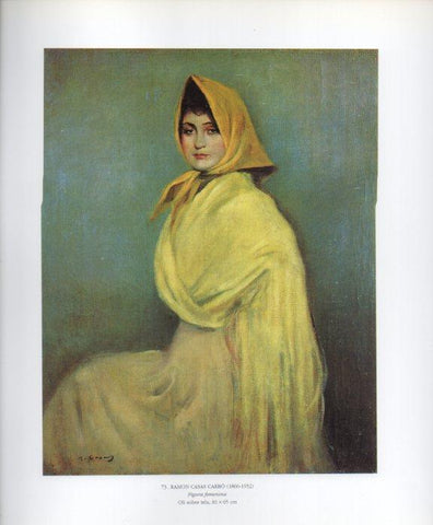 LAMINA V49244: Figura femenina per Ramon Casas Carbo