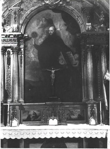 VARIOS 6919: Cuadro y altar con imagen de un santo