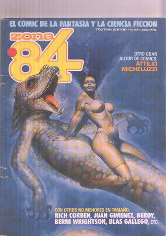 Toutain: Zona 84 numero 49: Attilio Micheluzzi (cello lomo lado grapa)