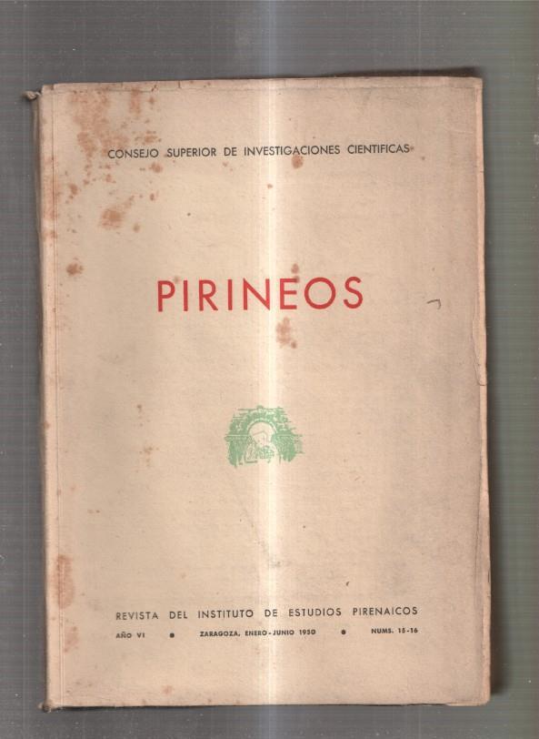 Pirineos numero 15-16 Revista del Instituto de Estudios Pirenaicos 
