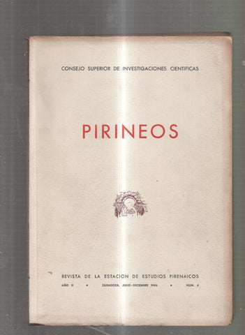 Pirineos numero 4 Revista del Instituto de Estudios Pirenaicos 