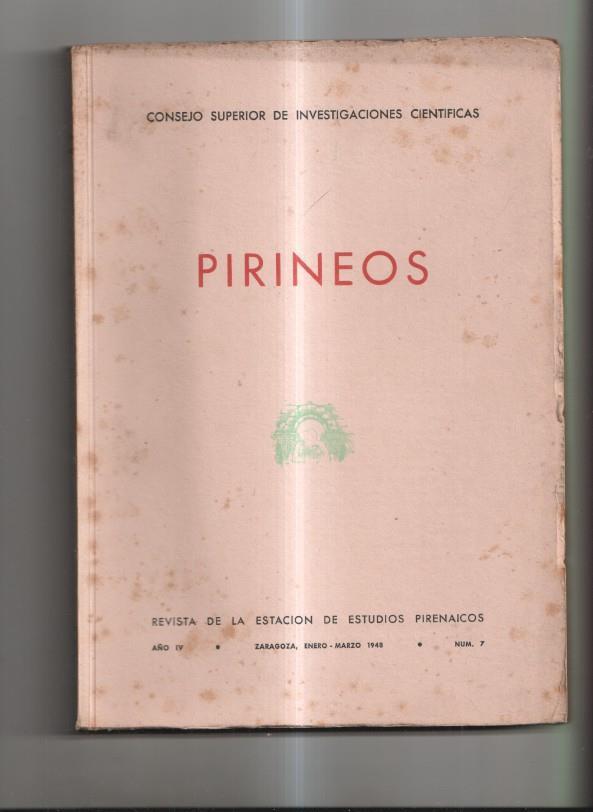 Pirineos numero 7 Revista del Instituto de Estudios Pirenaicos 
