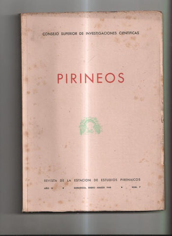 Pirineos numero 7 Revista del Instituto de Estudios Pirenaicos 