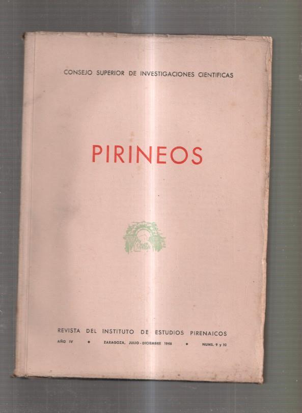 Pirineos numero 9 y 10 Revista del Instituto de Estudios Pirenaicos 