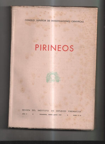 Pirineos numero 11 y 12 Revista del Instituto de Estudios Pirenaicos 