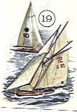 CROMO 2800: Yates de regatas, numero 87,