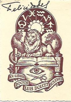 POSTAL 2761: Exlibris Doctor Luis Dolcet