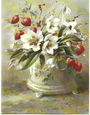 POSTAL A6521: Jarron con flores