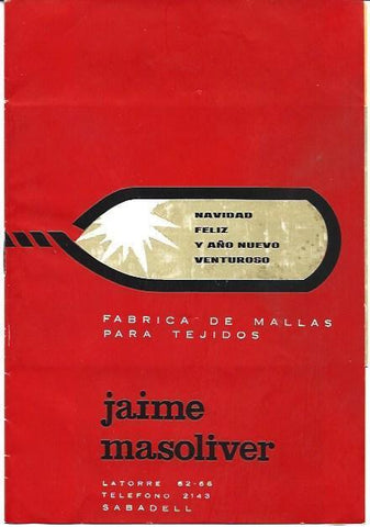 POSTAL A6538: Publicidad de Jaime Masoliver de Sabadell