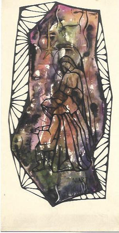 POSTAL NAVIDEÑA A6510: Dibujo de Niarti