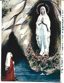 POSTAL A6492:  La Aparicion de Lourdes