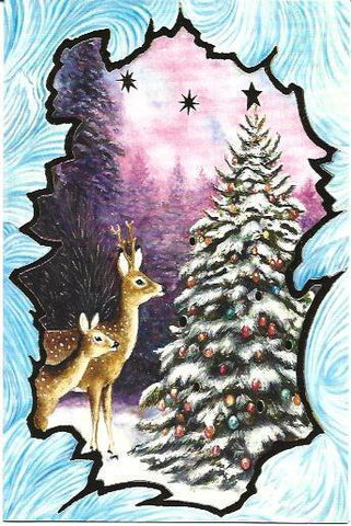 POSTAL NAVIDEÑA A6505: Arbol de Navidad por Walery Siejtbatalow