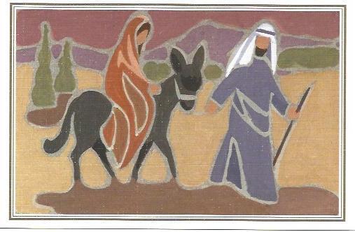 POSTAL NAVIDEÑA A6507: Huida a Egipto por Ruth Christensen