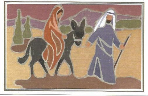 POSTAL NAVIDEÑA A6507: Huida a Egipto por Ruth Christensen