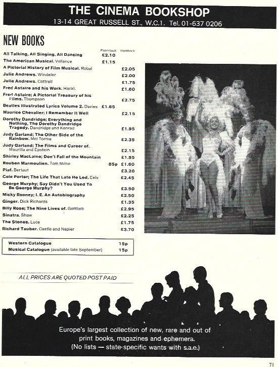 LAMINA 39501: Publicidad de The Cinema Bookshop