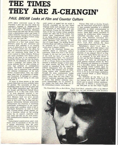LAMINA 39522: Fotograma de Don't look Back de Bob Dylan