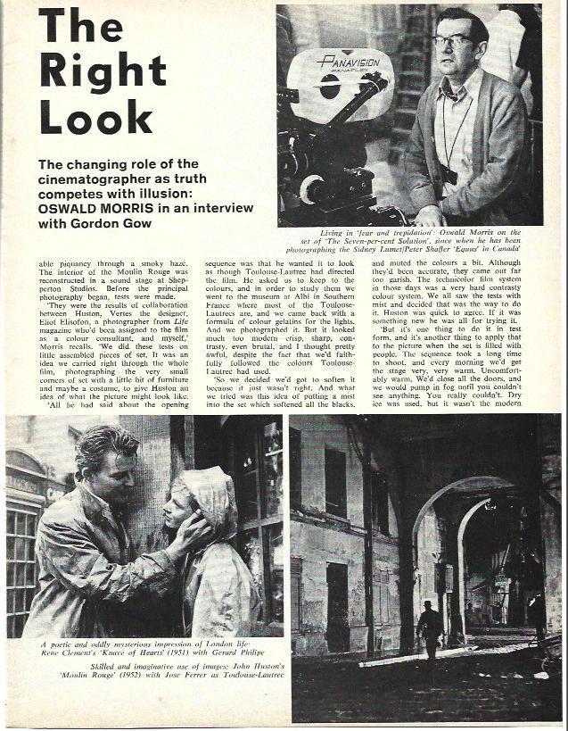 LAMINA 39451: Oswald Morris director de The Right Look