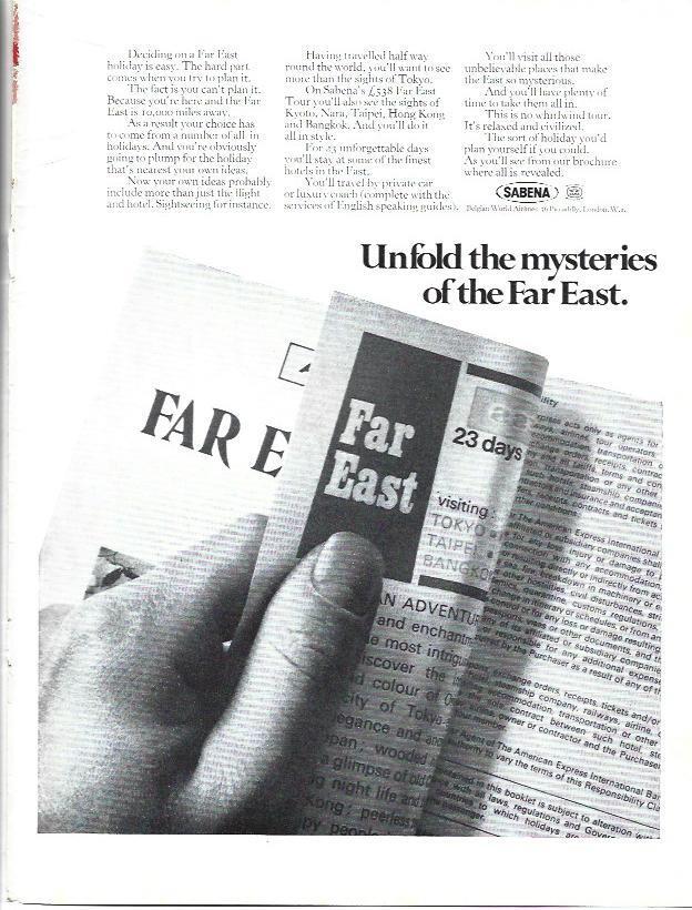 LAMINA 39432: Contraportada con publicidad de Far East