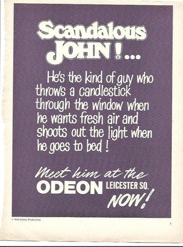LAMINA 39469: Publicidad de John en el Odeon Leicester sq
