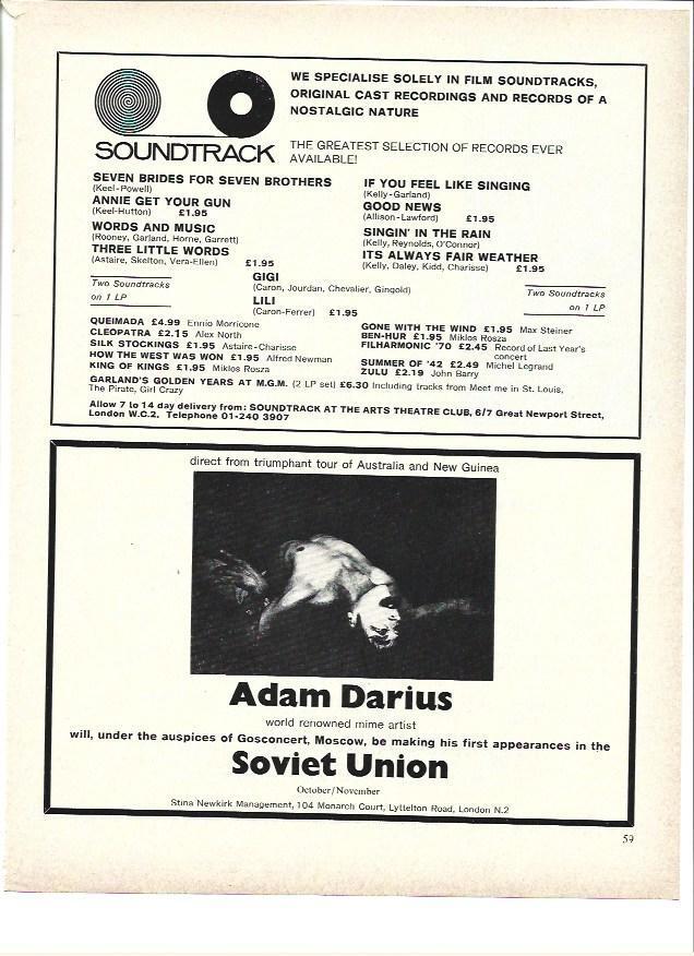 LAMINA 39656: Publicidad de Soundtrack 