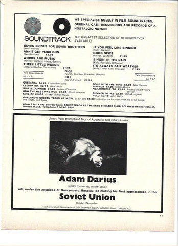 LAMINA 39656: Publicidad de Soundtrack 