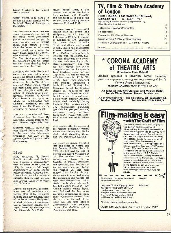 LAMINA 39567: Publicidad de Fil Academy of London