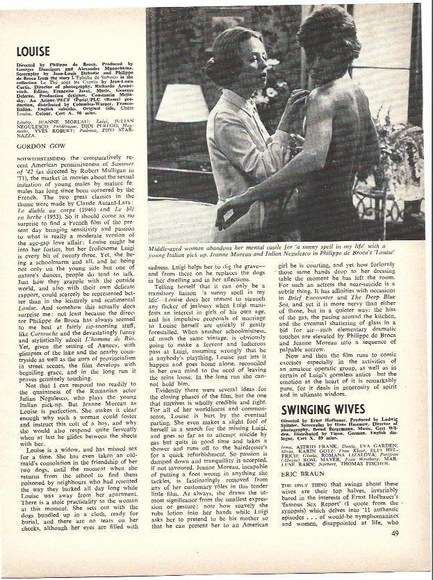 LAMINA 39550: Jeanne Moreau en Louise