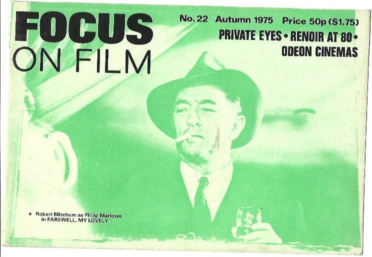 LAMINA 39302: Portada de la revista Focus on film de otoño de 1975