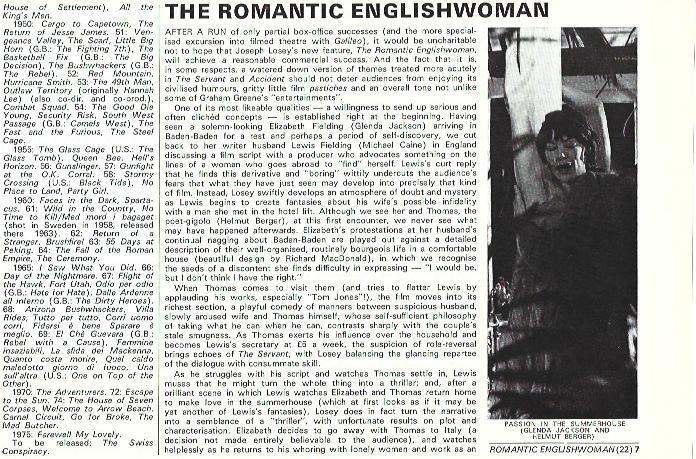 LAMINA 39305: Glenda Jackson en  Passion in the Summerhouse