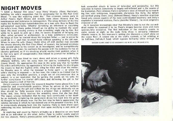 LAMINA 39306: Susan Clark y Gene Hackman en Night Movies