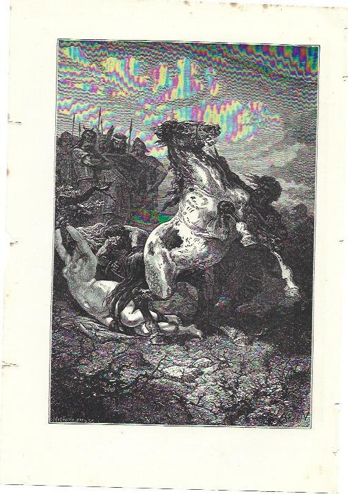 LAMINA 39387: Caballo en la batalla