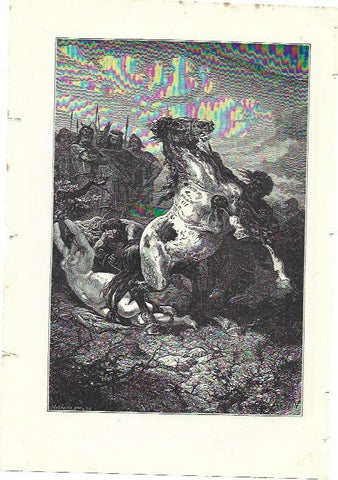LAMINA 39387: Caballo en la batalla