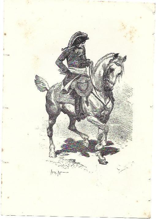 LAMINA 39377: Militar a caballo