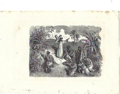 LAMINA 39374: Cristo predicando con la cruz