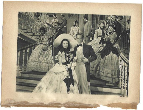 LAMINA 39369: Leslie Howard y Vivien Leigh en Lo que el viento se llevo