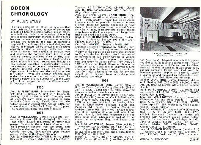 LAMINA 39327: Cronologia del Odeon