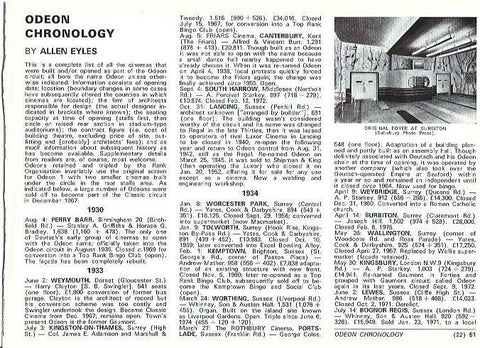LAMINA 39327: Cronologia del Odeon
