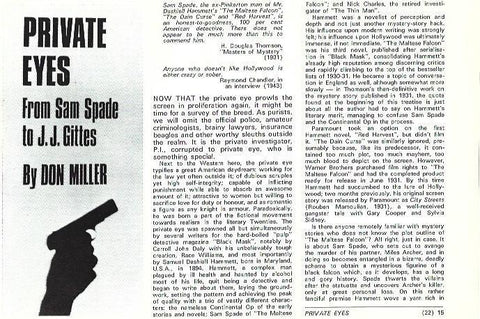 LAMINA 39309: Private Eyes de Sam Spade