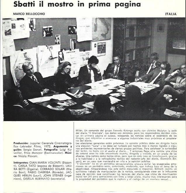 LAMINA 39336: Sbatti il mostro in prima pagina