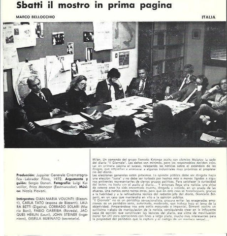 LAMINA 39336: Sbatti il mostro in prima pagina