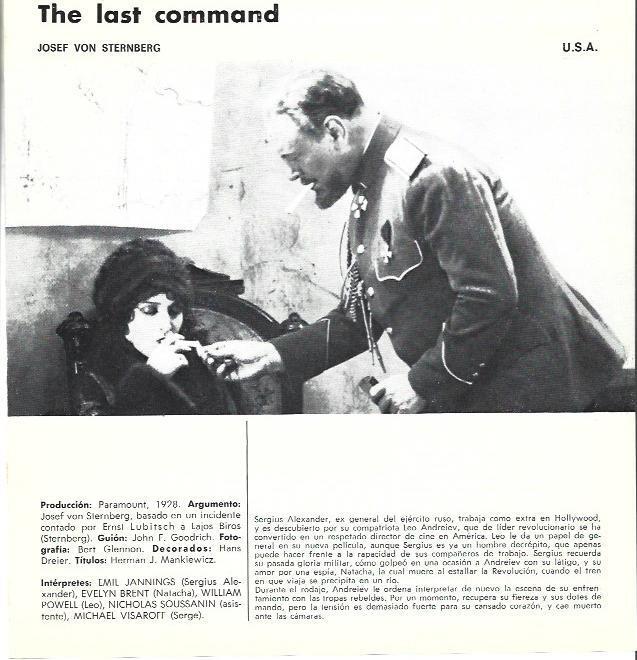 LAMINA 39344: The last command con Emil Jannings