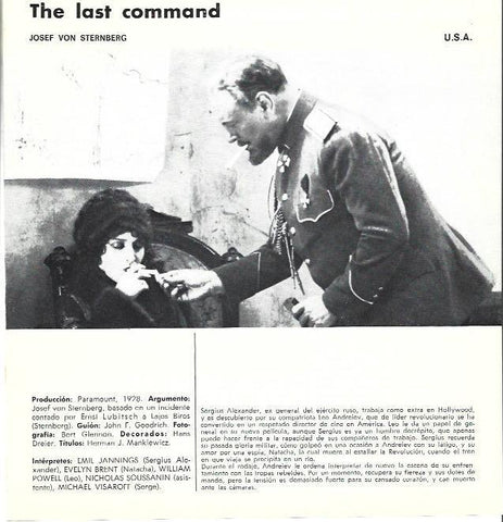 LAMINA 39344: The last command con Emil Jannings