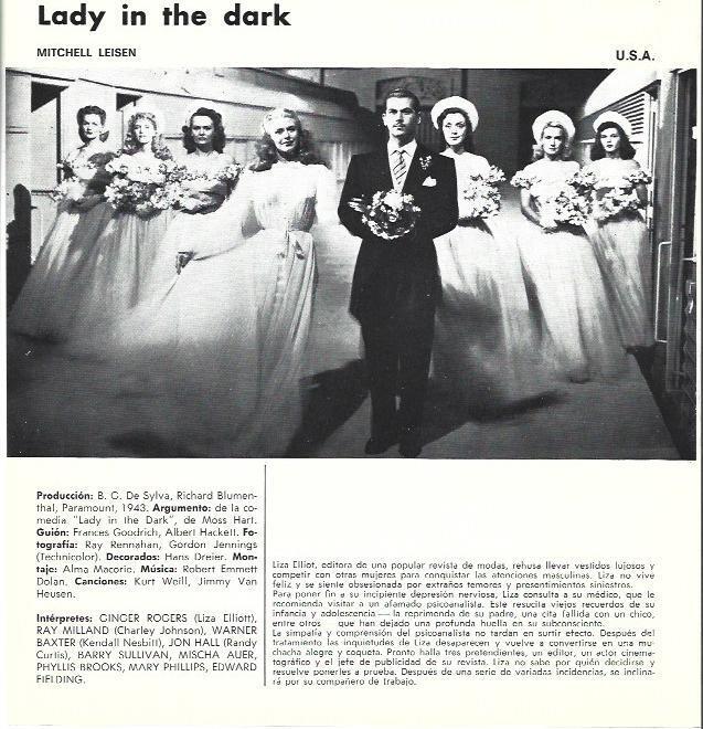 LAMINA 39343: Lady in the dark con Ginger Rogers