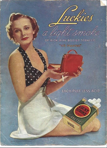 LAMINA 32095: Contraportada con publicidad de Lucky Strike